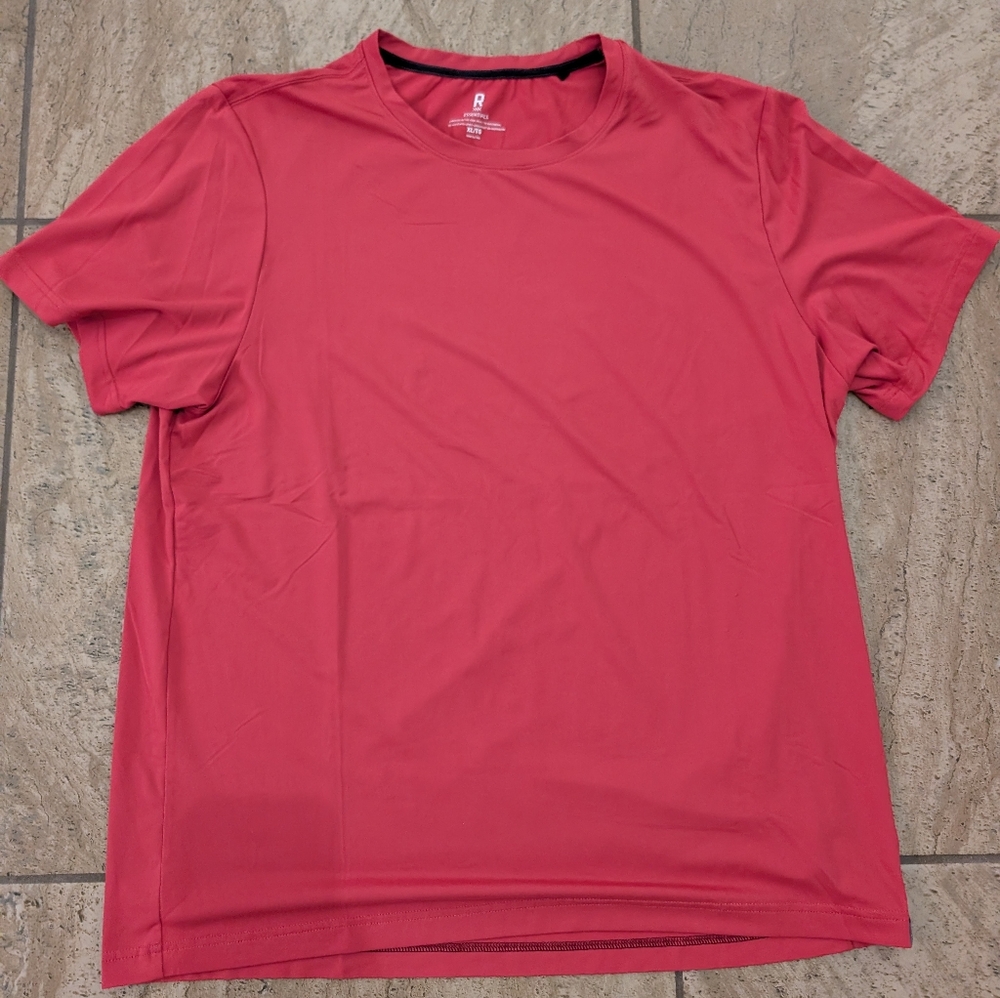 RHONE Shirt Mens 2XL Red Short Sleeve Gym Essentials Training Tee XXL